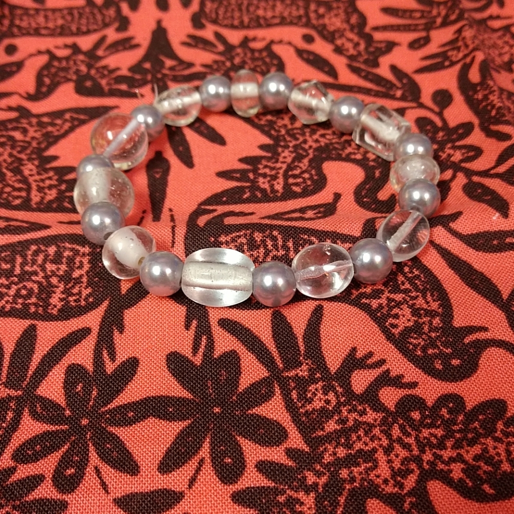 purple and clear bracelet💜